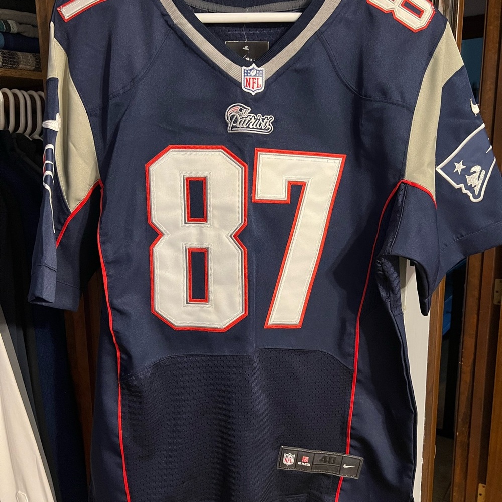 NFL Navy Blue Jersey with Red Trim